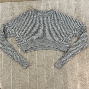 Urban Outfitters Gray Ribbed Crew Neck Sweater
